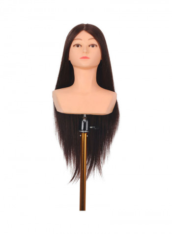 Mannequin Head With Shoulder Training Doll بني/وردي