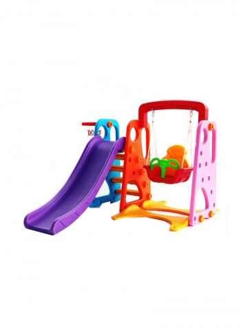 3-In-1 Swing And Slide Set With Basketball Hoop 188x 170x 125centimeter