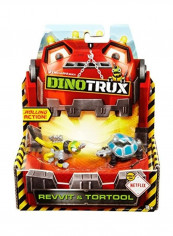 2 pack Dinotrux Diecast Revvit and Tortool Set 2x9inch