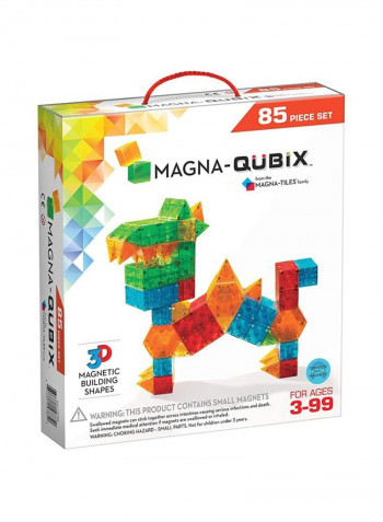 85-Piece Magna-Qubix Magnetic Building Tiles Set