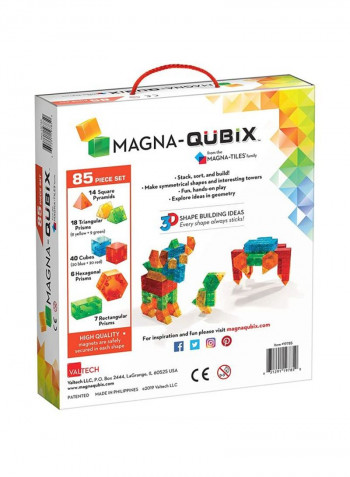 85-Piece Magna-Qubix Magnetic Building Tiles Set