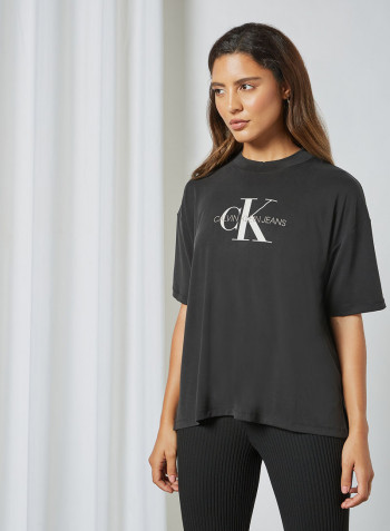 Logo Boyfriend T-Shirt Black