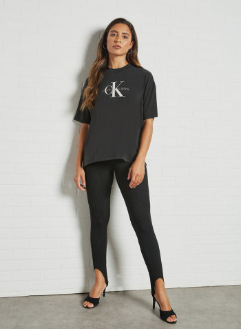 Logo Boyfriend T-Shirt Black