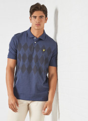 Printed Polo Navy Marl