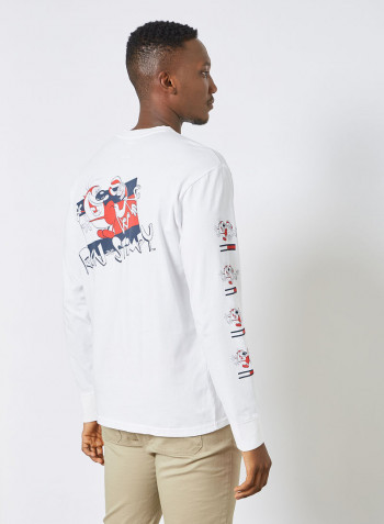 Ren & Stimpy Print T-Shirt White