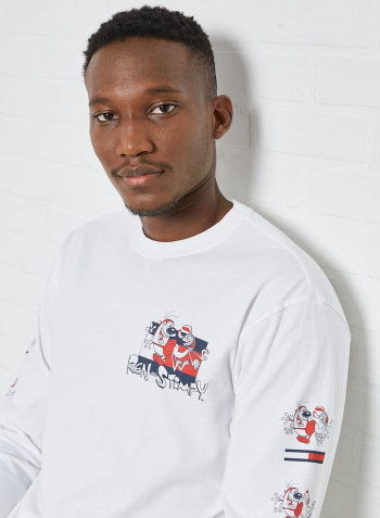 Ren & Stimpy Print T-Shirt White