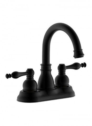 Dual-Handle Bathroom Faucet Black