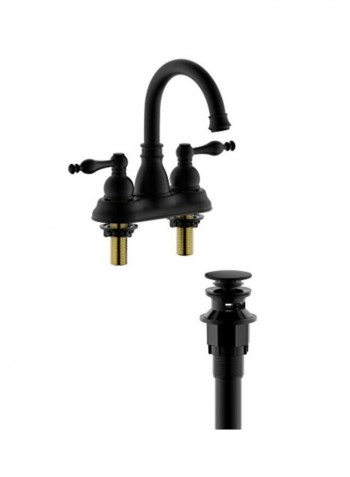 Dual-Handle Bathroom Faucet Black