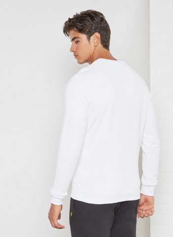Embroidered Logo Sweatshirt White