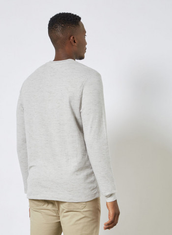 Logo Crew Neck Sweatshirt Light Grey