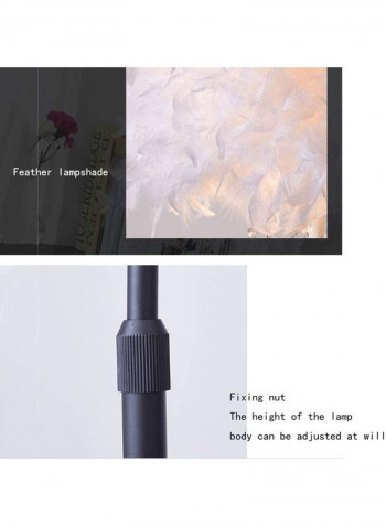LED Feather Detail Floor Lamp Yellow