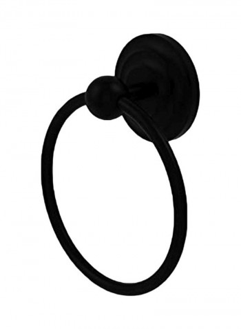 Brass Towel Ring Matte Black 6inch