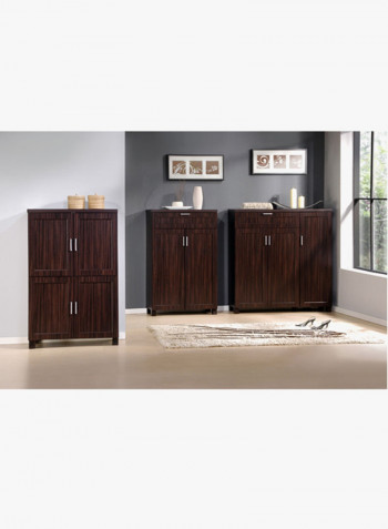 Kowel 2-Door Shoe Cabinet Wenge Wenge 80x128x40centimeter