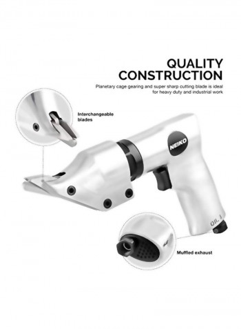 Pneumatic Metal Cutting Shear Silver/Black 8.5x6.6x2inch