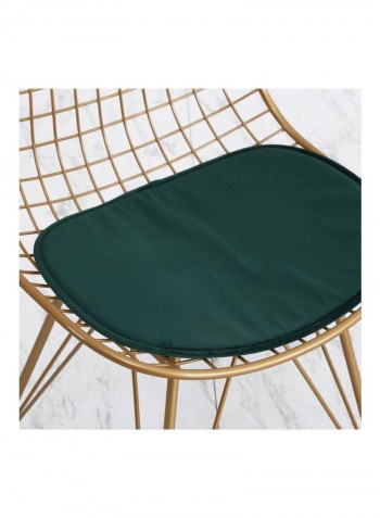 Pedro Wire Dining Chair With Cushion Gold/Green