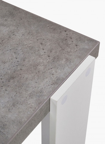 Cementino Coffee Table With Undershelf Grey/White