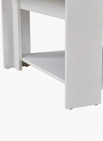 Cementino Coffee Table With Undershelf Grey/White