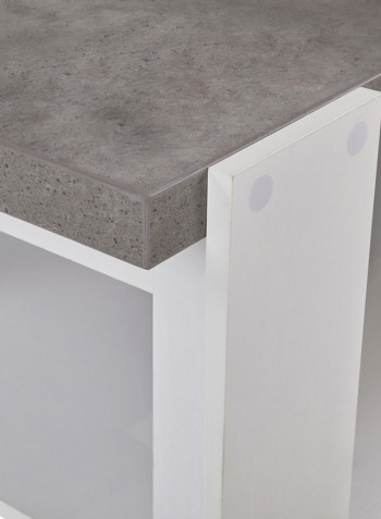 Cementino Coffee Table With Undershelf Grey/White
