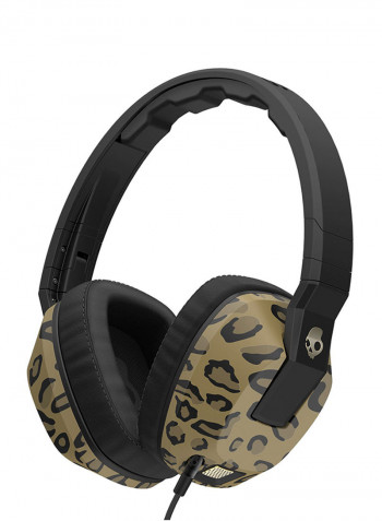 Crusher Over-Ear Headphones With Built-In Amplifier And Mic Black/Beige