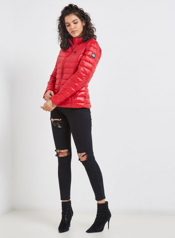 Quilted Lightweight Jacket Red
