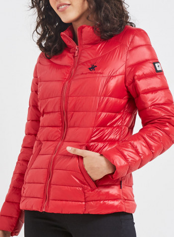 Quilted Lightweight Jacket Red