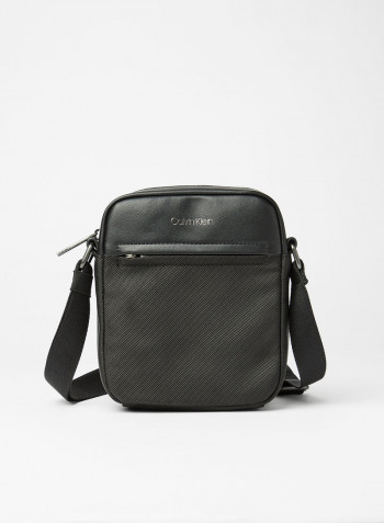 Unisex Logo Crossbody Bag Black