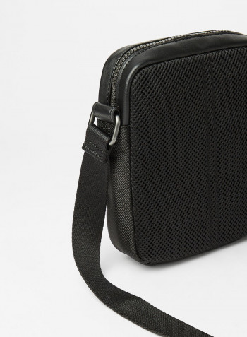 Unisex Logo Crossbody Bag Black