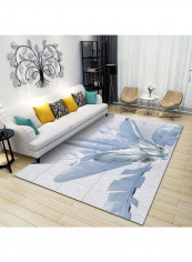 1-Piece Elegant Luxury Anti-Slip Floor Carpet Blue 80x180cm