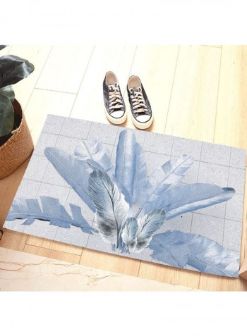 1-Piece Elegant Luxury Anti-Slip Floor Carpet Blue 80x180cm