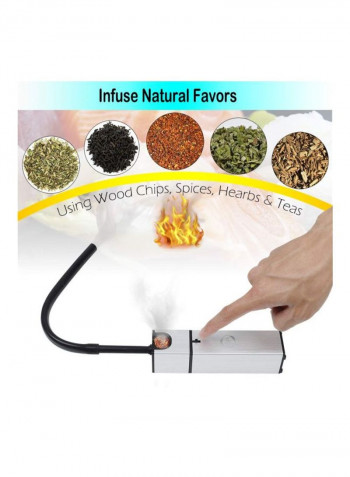 Portable Hand-Held Infuser White/Black/Silver 1.45x1.45x5.90inch