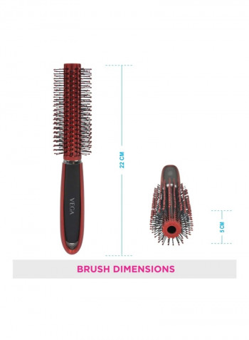 Round Brush Red/Black