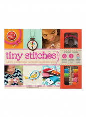 Spiral Bound Tiny Stitches Kit Book Pink/Blue/Red