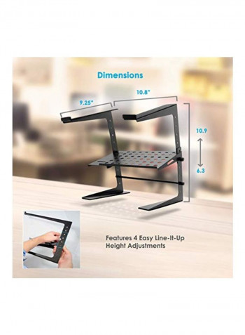 Portable Adjustable Laptop Stand Black