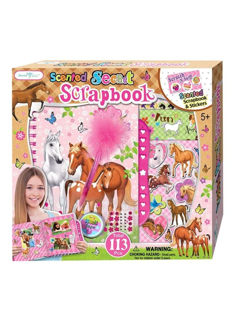 113-Piece Pony And Horse Theme Scrapbook Kit