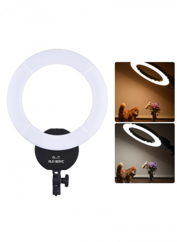 RLE-322VC LED Video Ring Dimmable Fill-In Light Kit Black