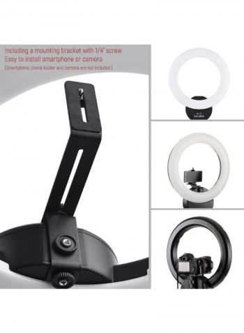 RLE-322VC LED Video Ring Dimmable Fill-In Light Kit Black
