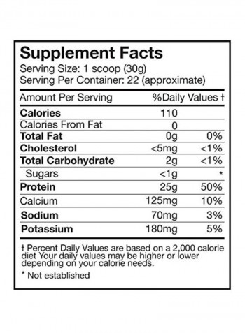Whey Protein Isolate Dietary Supplement- Vanilla