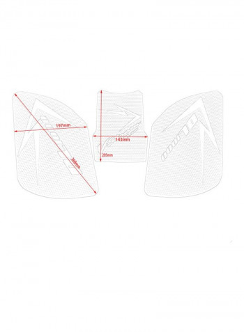 3-Piece Motorcycle Sticker Set