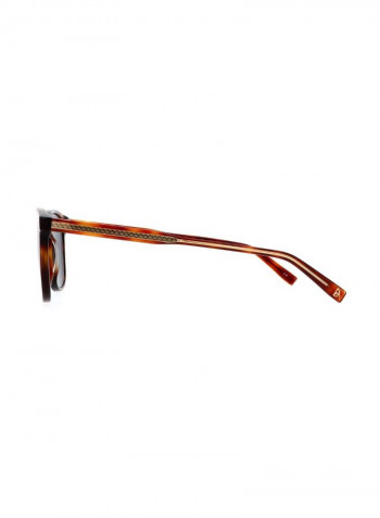 Men's Full Rimmed Modified Square Frame Sunglasses - Lens Size: 51 mm