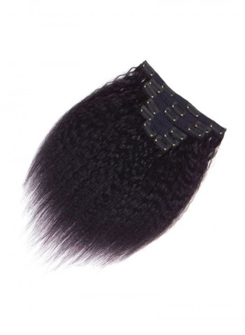 Pack Of 7 Long Straight Hair Extension Natural Black 18inch