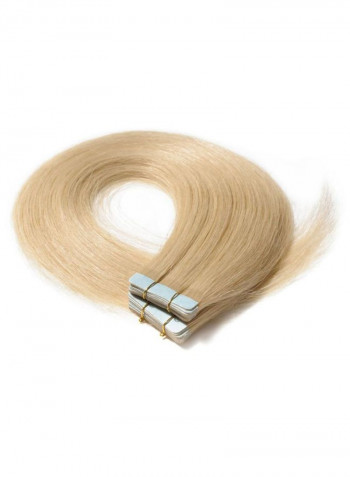 40-Piece Long Straight Human Hair Extension 613 Bleach Blonde 12inch