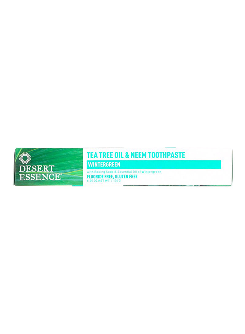 Pack Of 6 Tea Tree Oil And Neem Wintergreen Toothpaste 176g