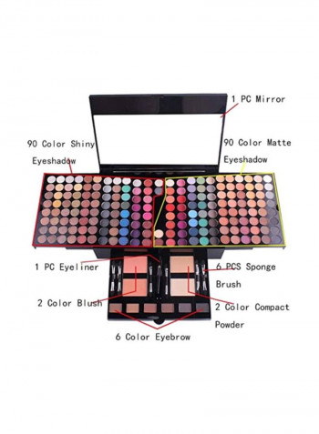 198-Piece Professional Make Up Kit Multicolour