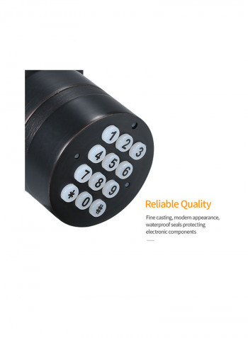Digital Door Lock Keyless Black 22.2x9.5x14centimeter