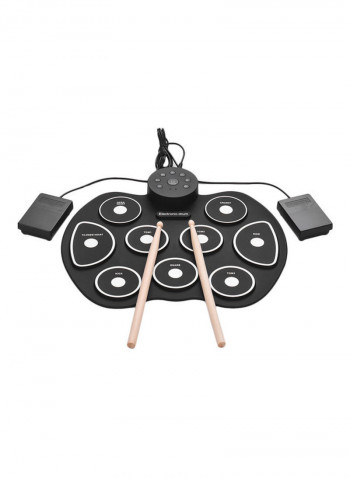 Portable Electronic Drum Digital USB 9 Pads Roll Up Drum Set