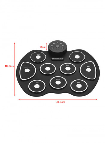 Portable Electronic Drum Digital USB 9 Pads Roll Up Drum Set