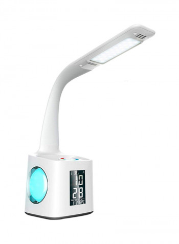 Ywx Touch Control Table Lamp With Pen Holder And Alarm Clock White 20 x 16 x 30centimeter