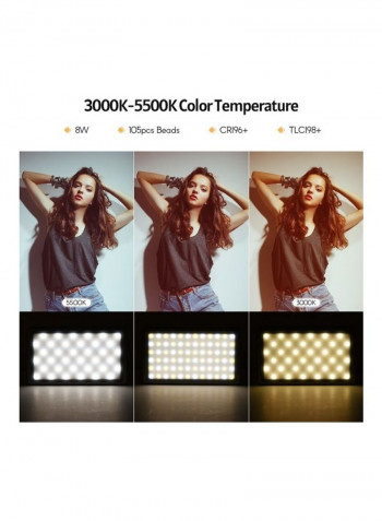 7-Colour Mode Video LED Light Panel Multicolour
