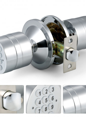 Smart Digital Door Lock With Bluetooth Function Silver 22.20 x 9.50 x 14cm