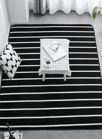 Striped Pattern Mat Black/White 80x190centimeter
